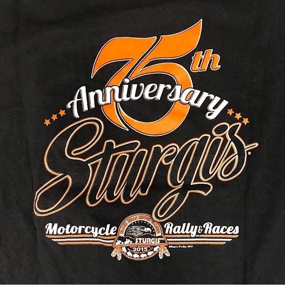 2015 Sturgis,SD  75th Black Hills Motorcycle Rally  Delta brand T-Shirt,Men’s XL - Picture 4 of 8